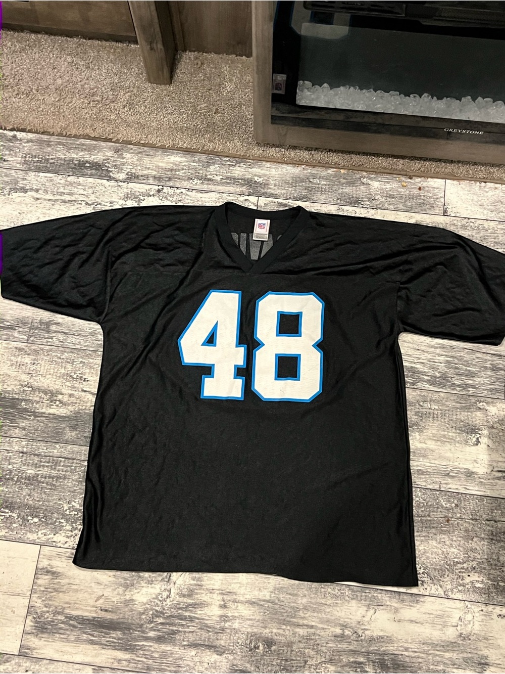 Vintage black Carolina Panthers football jersey